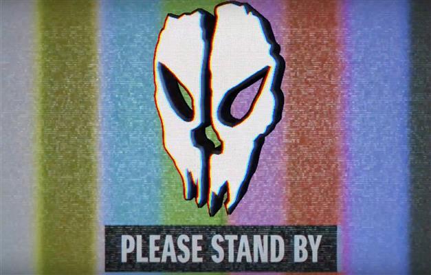 Hacked TV screen that says Please Stand By